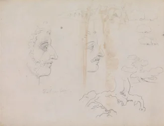 Sheet from the Blake-Varley Sketchbook of 1819, Pages 37 and 38