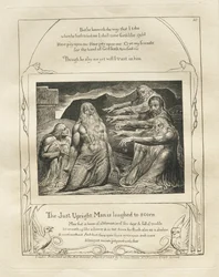 The Book of Job: Pl. 10, The Just Upright Man is Laughed to Scorn