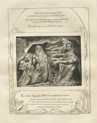 The Book of Job: Pl. 10, The Just Upright Man is Laughed to Scorn, 1825