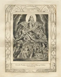 The Book of Job: Pl. 2, When the Almighty was yet with me, When my Children were about me