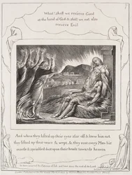 The Book of Job: Pl. 7, And when they had lifted up their eyes