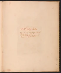 The Book of Thel, Plate 1, Thels Motto...