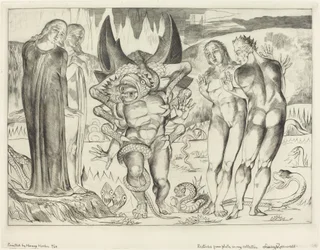 The Circle of the Thieves, Agnolo Brunelleschi Attacked by a Six-Footed Serpent