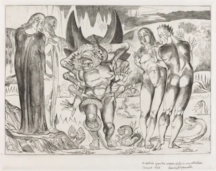 The Circle of the Thieves, Agnolo Brunelleschi Attacked by a Six-Footed Serpent