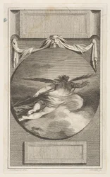 Winged Figure Flying Through Clouds, ca. 1780-87