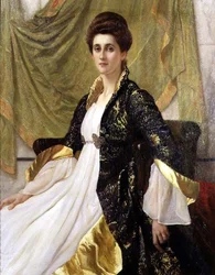 Portrait of Mrs Ernest Moon, nee Emma de Villiers Lamb, c.1888