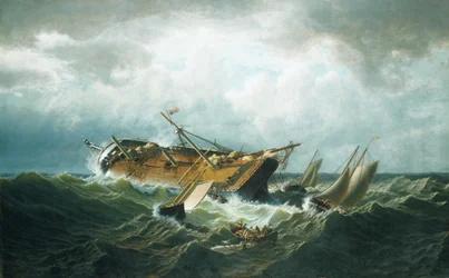 Shipwreck off Nantucket (Wreck off Nantucket after a Storm)