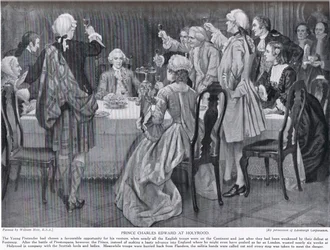 Prince Charles Edward at Holyrood, illustration from 