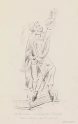 An astronomer with astrolabe and a telescope