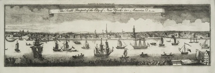 The south prospect of the city of New York, in North America