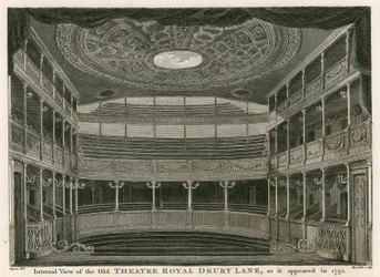 Internal view of the old Theatre Royal, Drury Lane, London, as it appeared in 1792