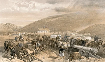 Commissariat Difficulties, the Road from Balaklava to Sebastopol, at Kadikoi, During Wet Weather