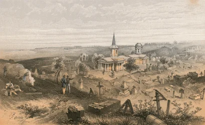 Quarantine Cemetery and Church with French Battery No 50