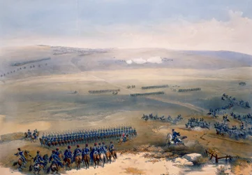 The Cavalry Affair of the Heights of Bulganak: the First Gun, plate from 