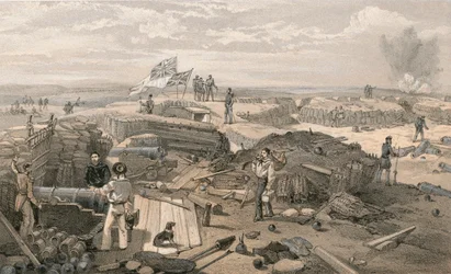 The interior of the Redan, taken from its left face looking towards the Salient angle, looking south