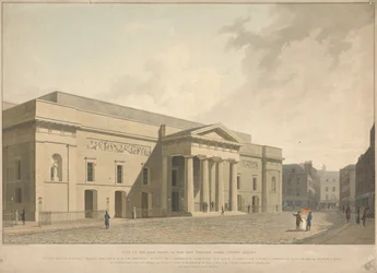 View of the East Front of the New Theatre Royal Covent Garden