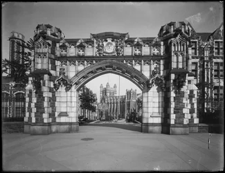 Amsterdam Avenue Gate of the City College of New York Campus, New York City, July 13, 1914