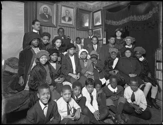 Group portrait of Mrs. Harris