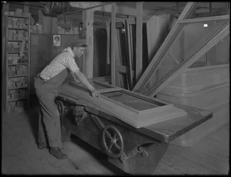 Jointing the Ogee of a Wooden Casket, Oneida, New York, April 3, 1916