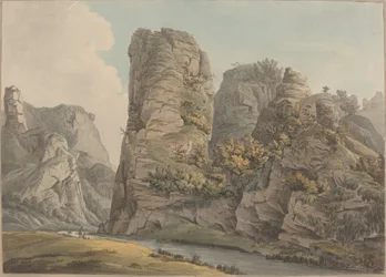 A Singular Rock in Dove-Dale named the Pickerell