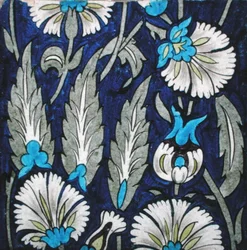 Tile with floral design