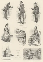 Sketches at the General Register Office, Somerset House