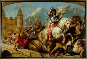 100-year war: Joan of Arc (1412-1431) delivering Orleans