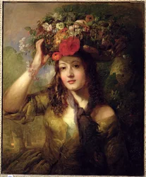 Miss Lewis as a Flower Girl