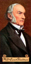 William Ewart Gladstone, taken from a series of cigarette cards, 1935