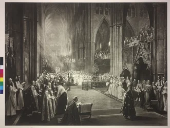 Ceremony of the 50th Throne Anniversary of Queen Victoria in Westminster Abbey on 21.6.1887