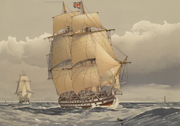 A 74-Gun Ship of the Line, About 1794