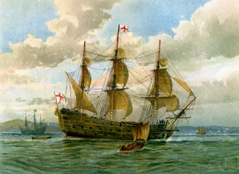 Royal Navy Battle Ship, c1650