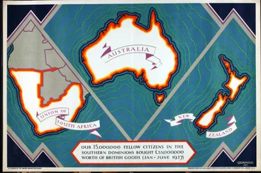 Union of South Africa, Australia, New Zealand, from the Series 