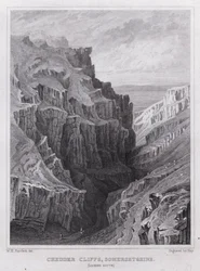 Chedder Cliffs, Somersetshire, looking South