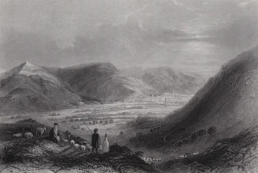 Mount Gerizim and the Vale of Nablous, from Mount Ebal