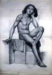 Study of a Nude Model Seated