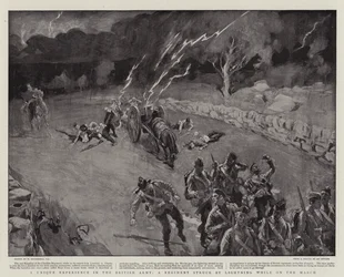 A Unique Experience in the British Army, a Regiment struck by Lighting while on the March