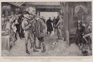 Awaiting Orders for the Front, a Detachment of Imperial Yeomanry at Norwich