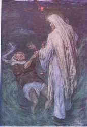 Christ walking on the sea