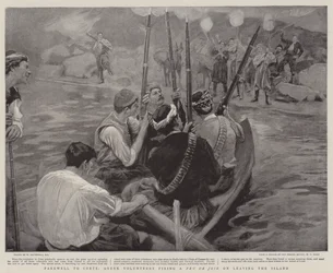 Farewell to Crete, Greek Volunteers Firing a Feu de Joie on Leaving the Island