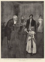 Sir Walter Scott being introduced to the Queen, then Princess Victoria