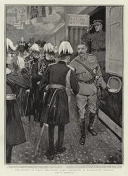 The Prince of Wales Welcoming Lord Kitchener at Paddington Station