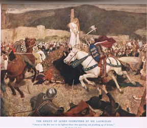 The Rescue of Queen Guenevere by Sir Lancelot, illustration from 