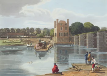 Datchet Ferry, near Windsor, engraved by Robert Havell the Younger published 1818