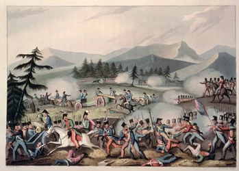 Battle of Barrosa, 5th March, 1811, etched by I. Clarke, aquatinted by M. Dubourg, 1811