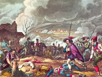 The Battle of Toulouse, 10th April 1814, engraved by J.C. Stadler