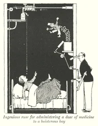 Ingenious Ruse for Administering a Dose of Medicine to a Boisterous Boy