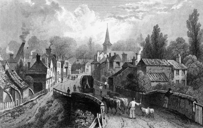 Chipping Ongar, Essex, Engraved by Henry Adlard, 1832