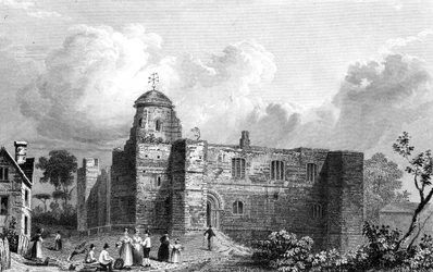 Colchester Castle, Essex, engraved by John Carr Armytage, 1832
