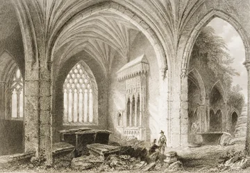 Interior of Holycross Abbey, County Tipperary, Ireland, from 